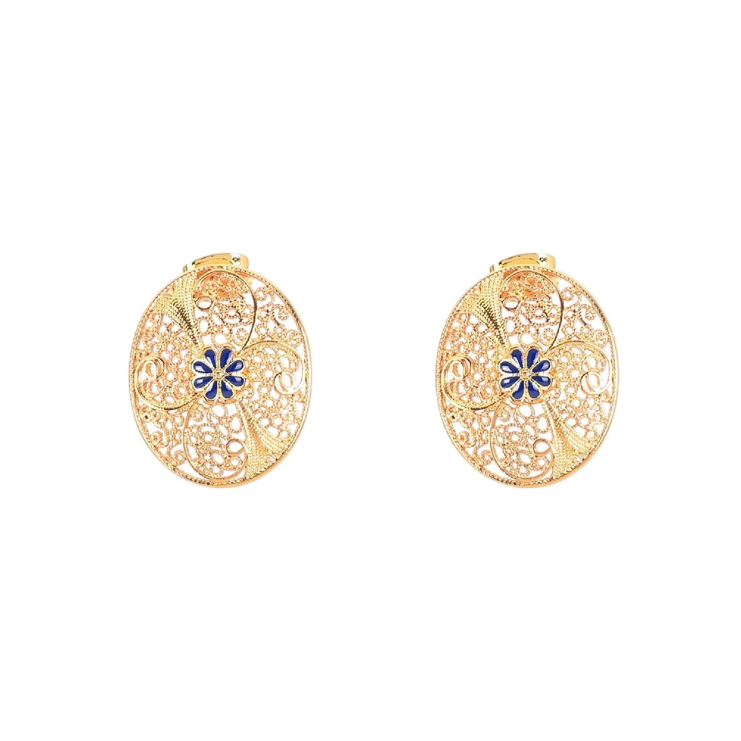 Boucles d'oreilles Aria Portugal traditionnelles et fleur