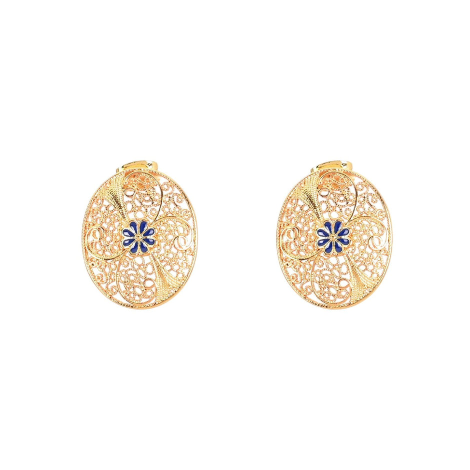 Boucles d'oreilles Aria Portugal traditionnelles et fleur