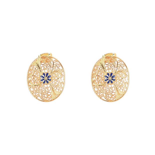 Boucles d'oreilles Aria Portugal traditionnelles et fleur