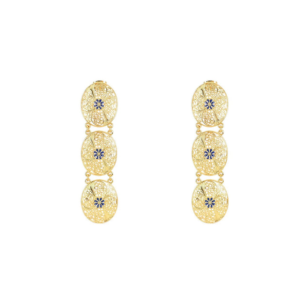 Boucles d'oreilles Aria Portugal traditionnelles et fleur