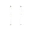 Boucles d'oreilles en acier long étoiles Alba