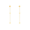 Boucles d'oreilles en acier long étoiles Alba