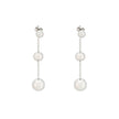 Boucles d'oreilles Esmée en acier long boules