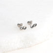 Boucles d'oreilles Luna en rhodium infini