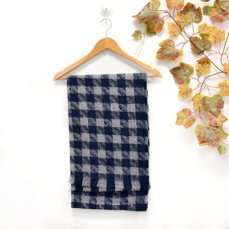 Foulard avec imprimé carrés
