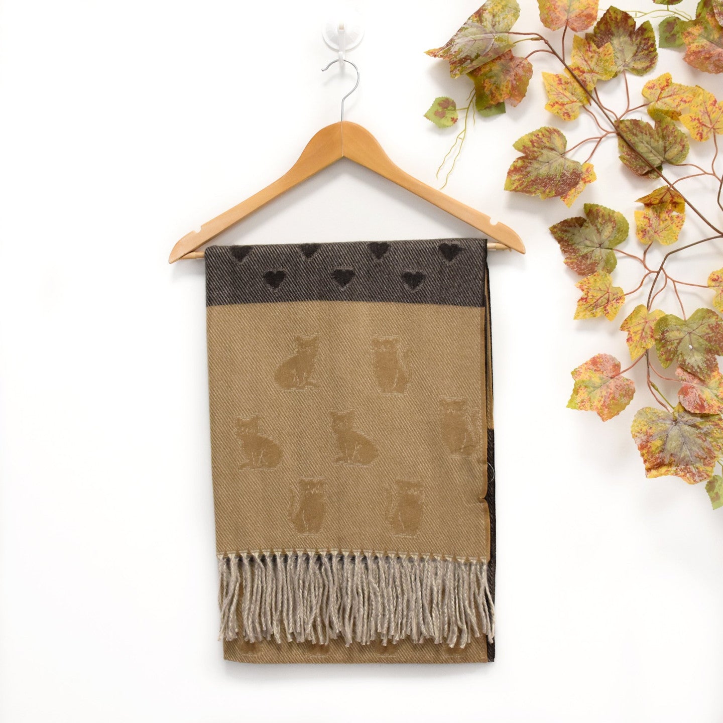 Foulard avec imprimé chat