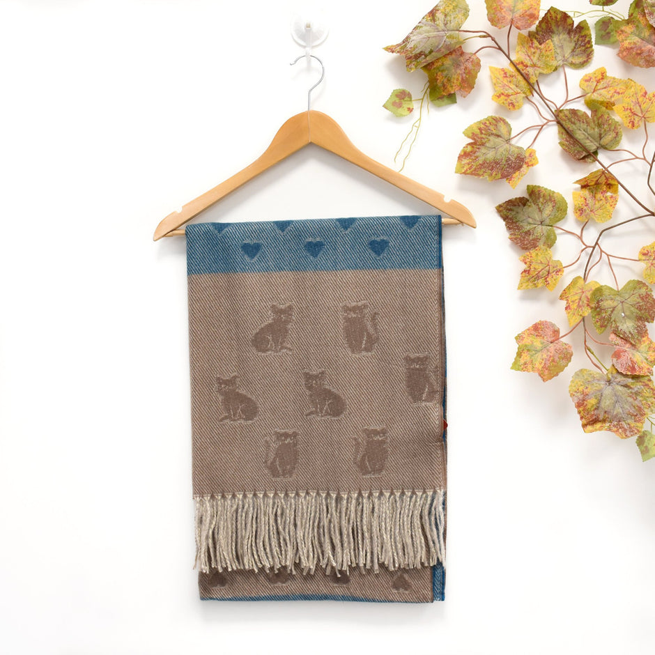 Foulard avec imprimé chat