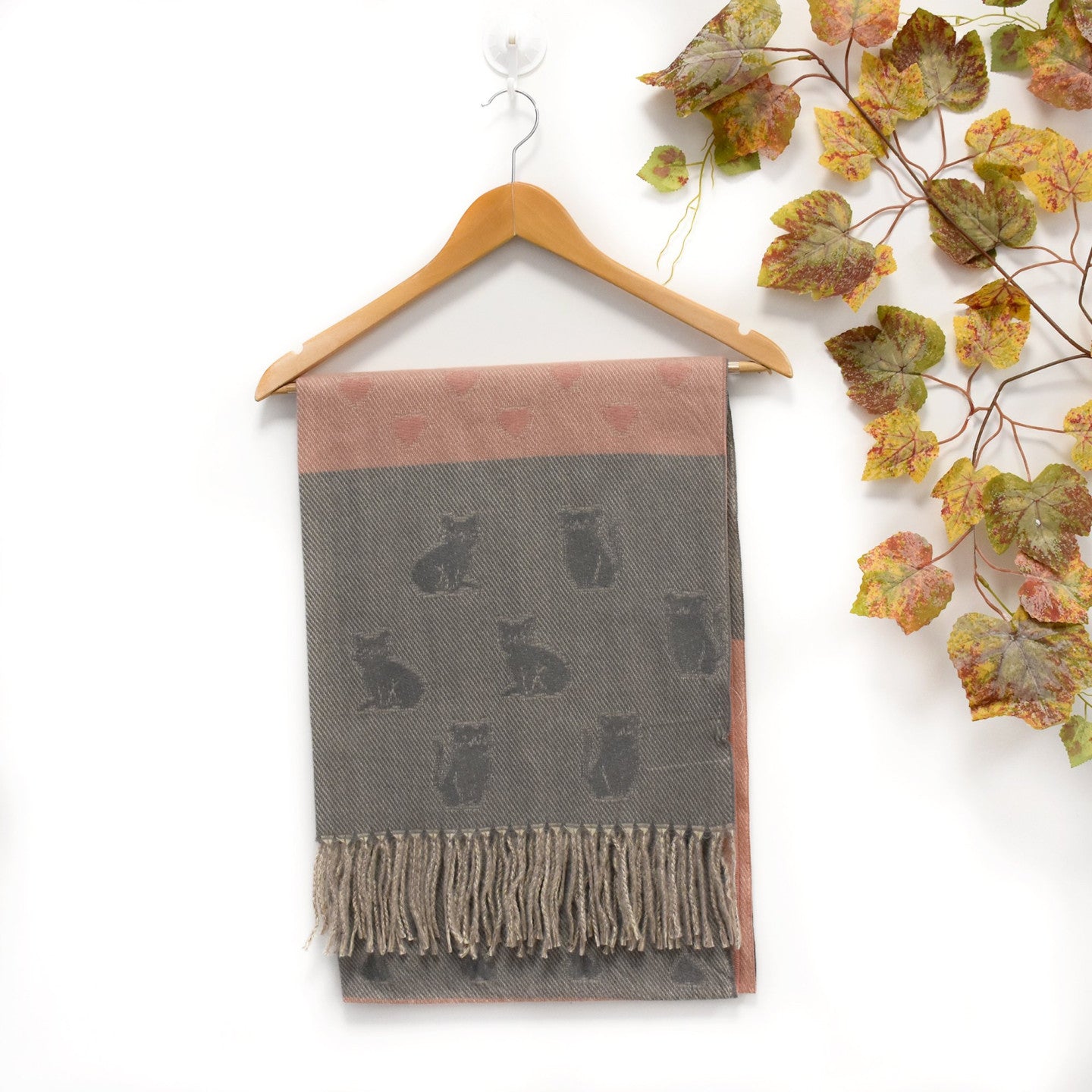 Foulard avec imprimé chat