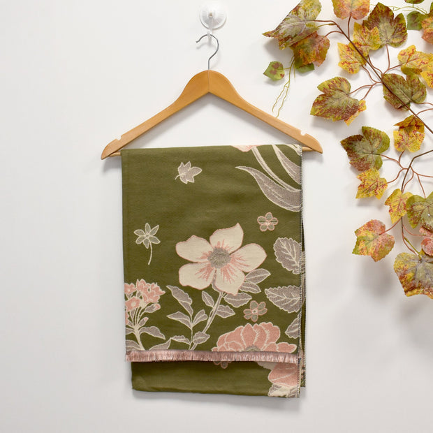 Foulard à imprimé floral et papillon