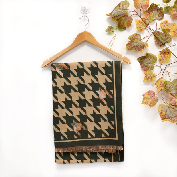Foulard avec imprimé pied de poule
