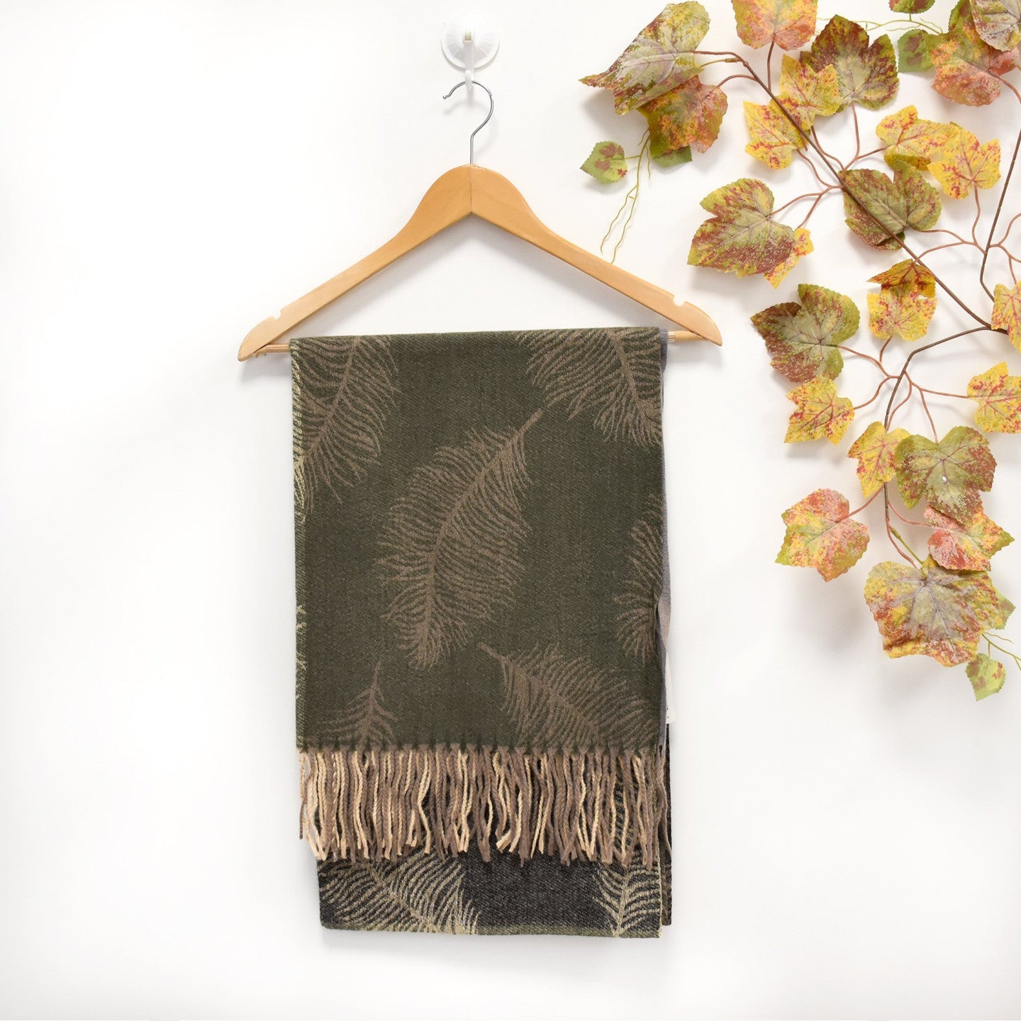 Foulard imprimé feuilles de palmier