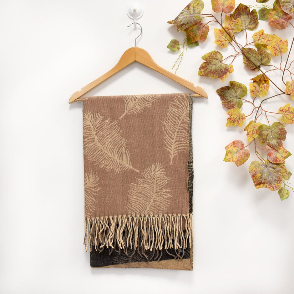 Foulard imprimé feuilles de palmier