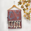 Foulard coeur avec frange tressée