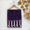 Foulard coeur avec frange tressée