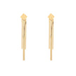 Boucles d'oreilles Esmée acier long avec frange