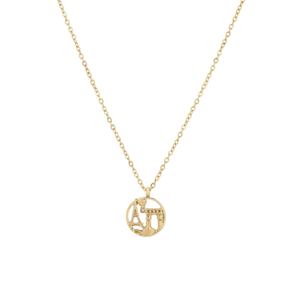 Collier en acier Paris