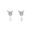 Boucles d'oreilles Esmée papillon avec perle