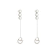 Boucles d'oreilles Esmée en acier long perles