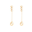 Boucles d'oreilles Esmée en acier long perles