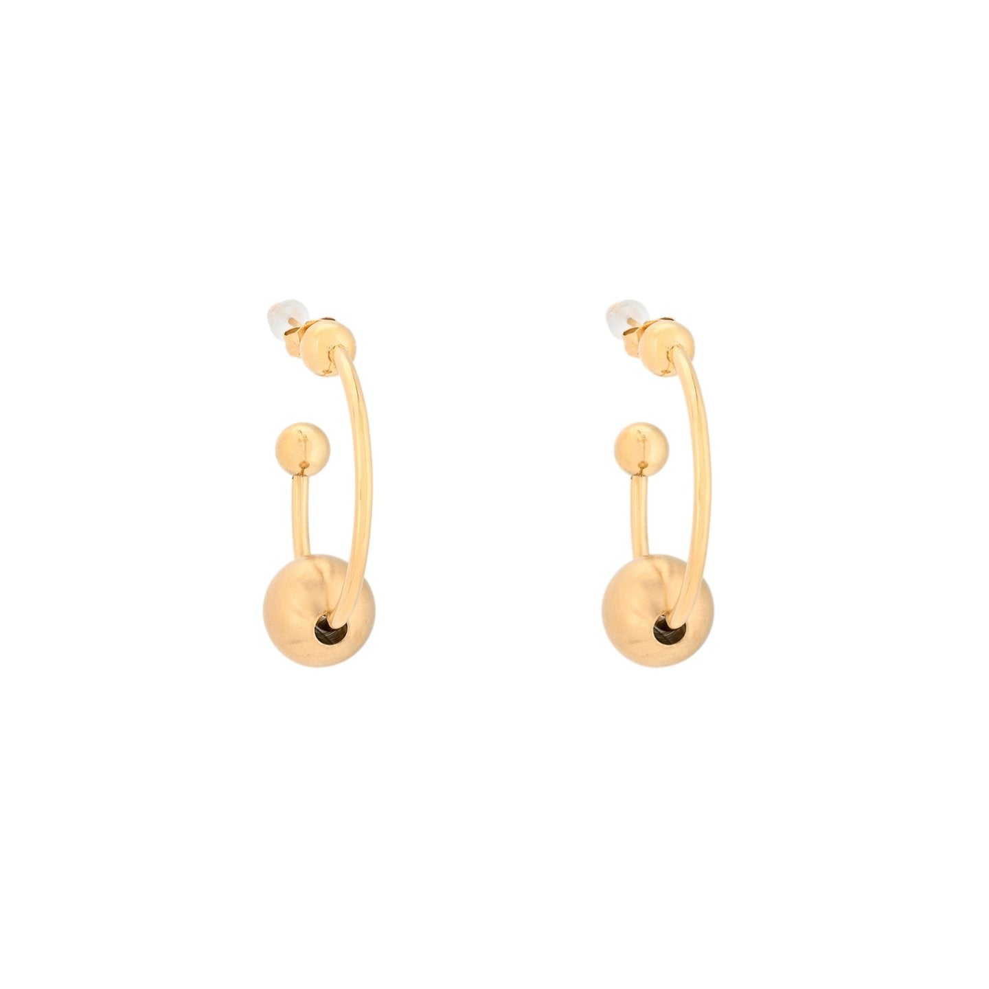 Anneaux Esmée en acier inoxydable avec pendentif boule