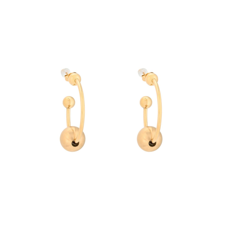 Anneaux Esmée en acier inoxydable avec pendentif boule