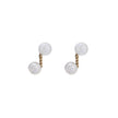 Boucles d'oreilles Alba en acier perles doubles
