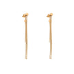 Boucles d'oreilles Alba en acier long boule