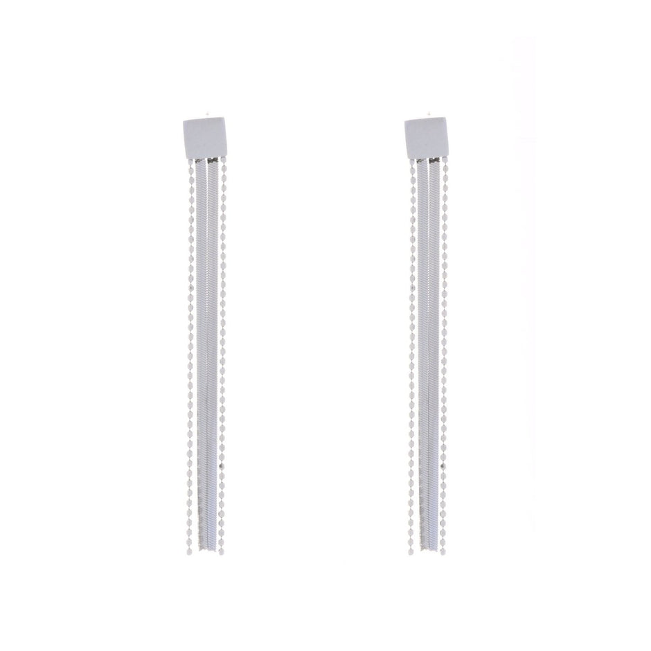 Boucles d'oreilles Esmée avec chaîne lisse