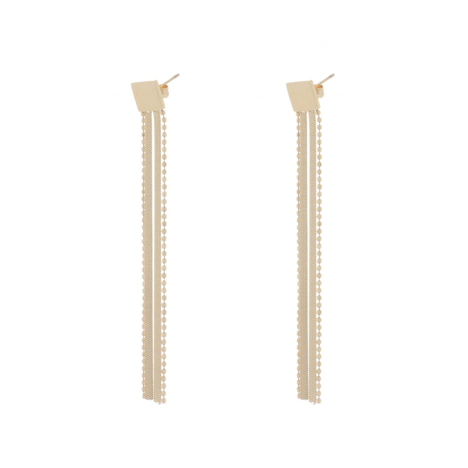 Boucles d'oreilles Esmée avec chaîne lisse