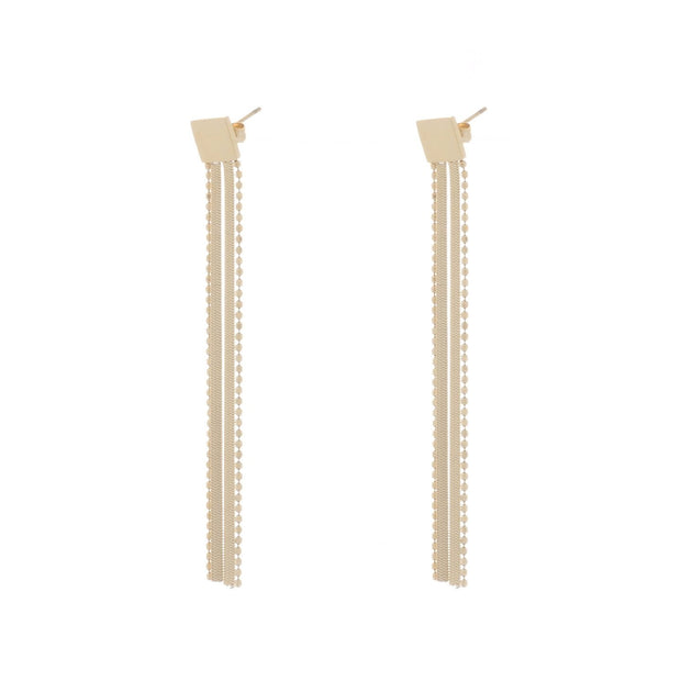 Boucles d'oreilles Esmée avec chaîne lisse