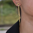 Boucles d'oreilles Esmée en acier long avec frange