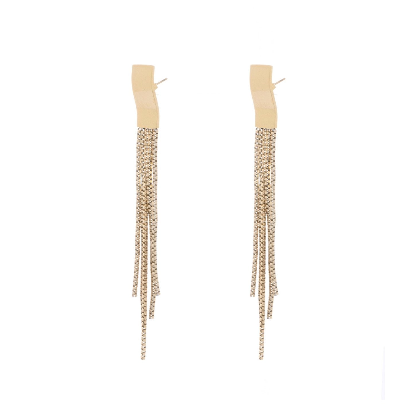 Boucles d'oreilles Esmée longues sur chaînes
