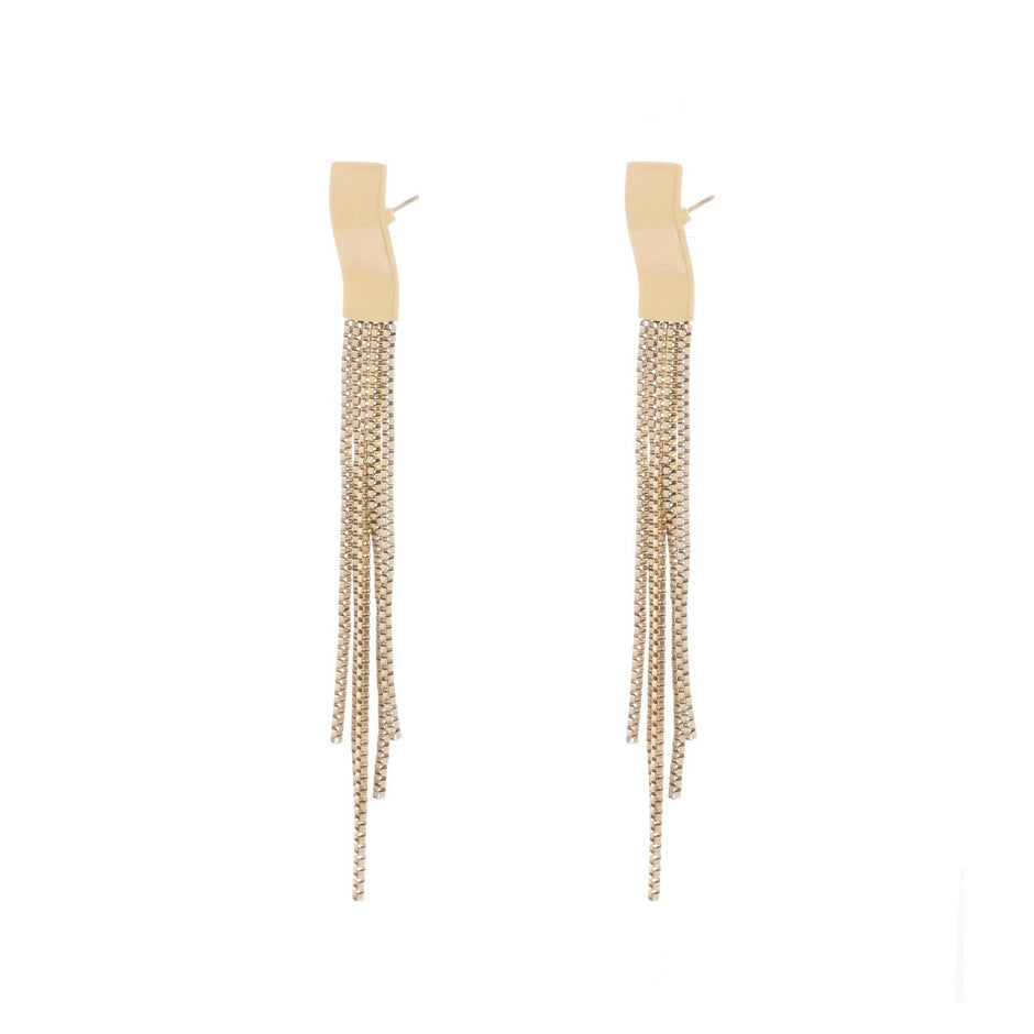 Boucles d'oreilles Esmée longues sur chaînes