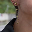 Boucles d'oreilles Esmée en acier long boules