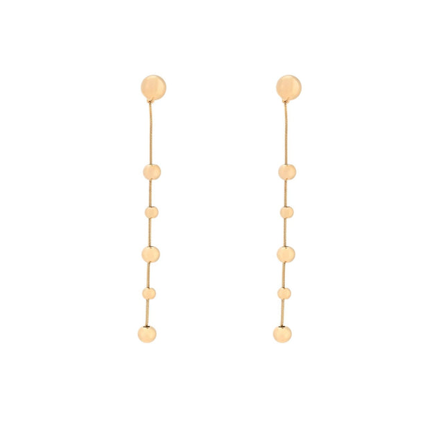 Boucles d'oreilles Esmée en acier long boules