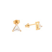 Boucles d'oreilles Alba en acier pierre triangulaire