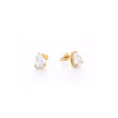 Boucles d'oreilles Alba acier pierre ovale