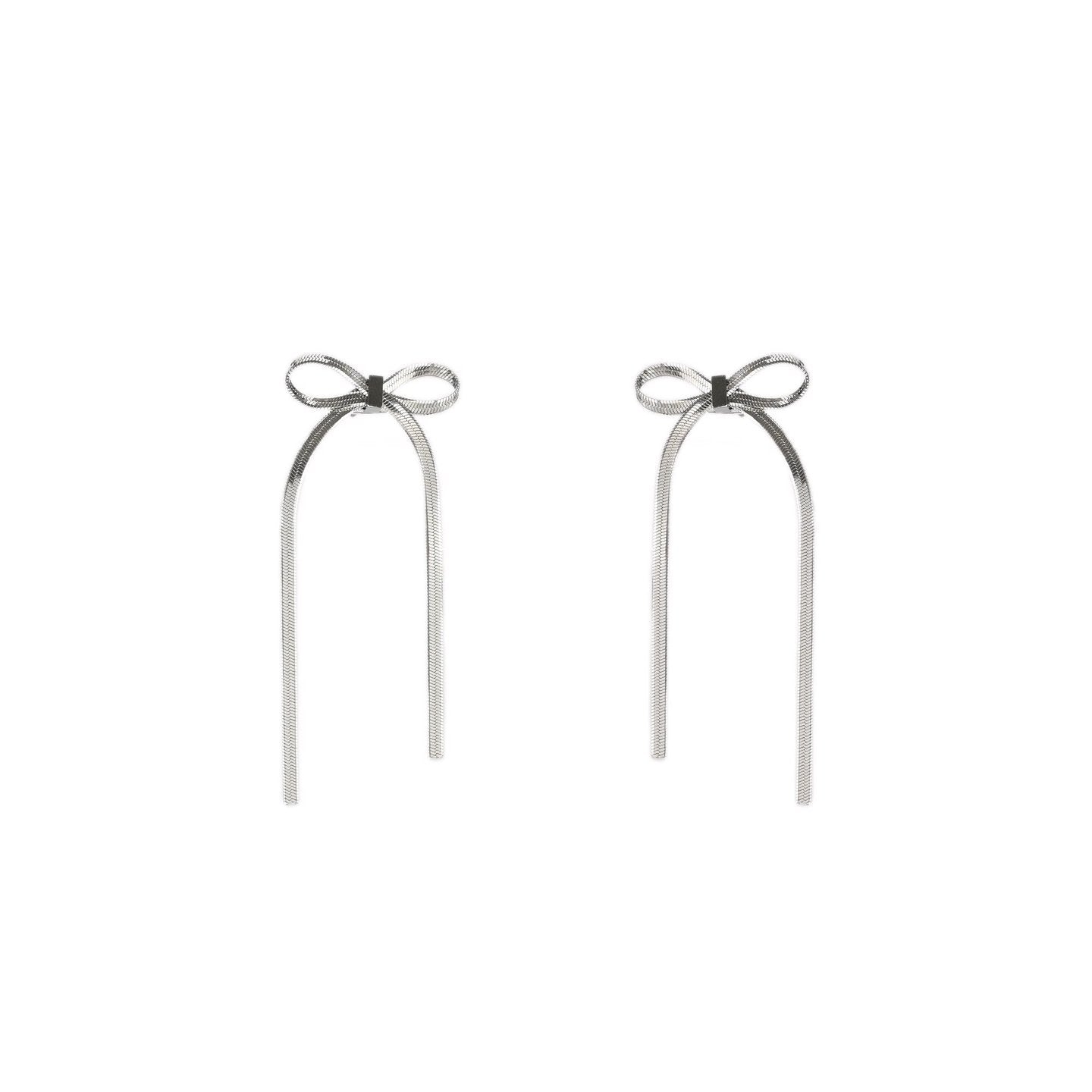 Boucles d'oreilles Alba en acier en forme de nœud