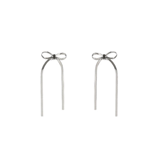 Boucles d'oreilles Alba en acier en forme de nœud