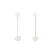 Boucles d'oreilles Alba en acier avec pendentif cœur