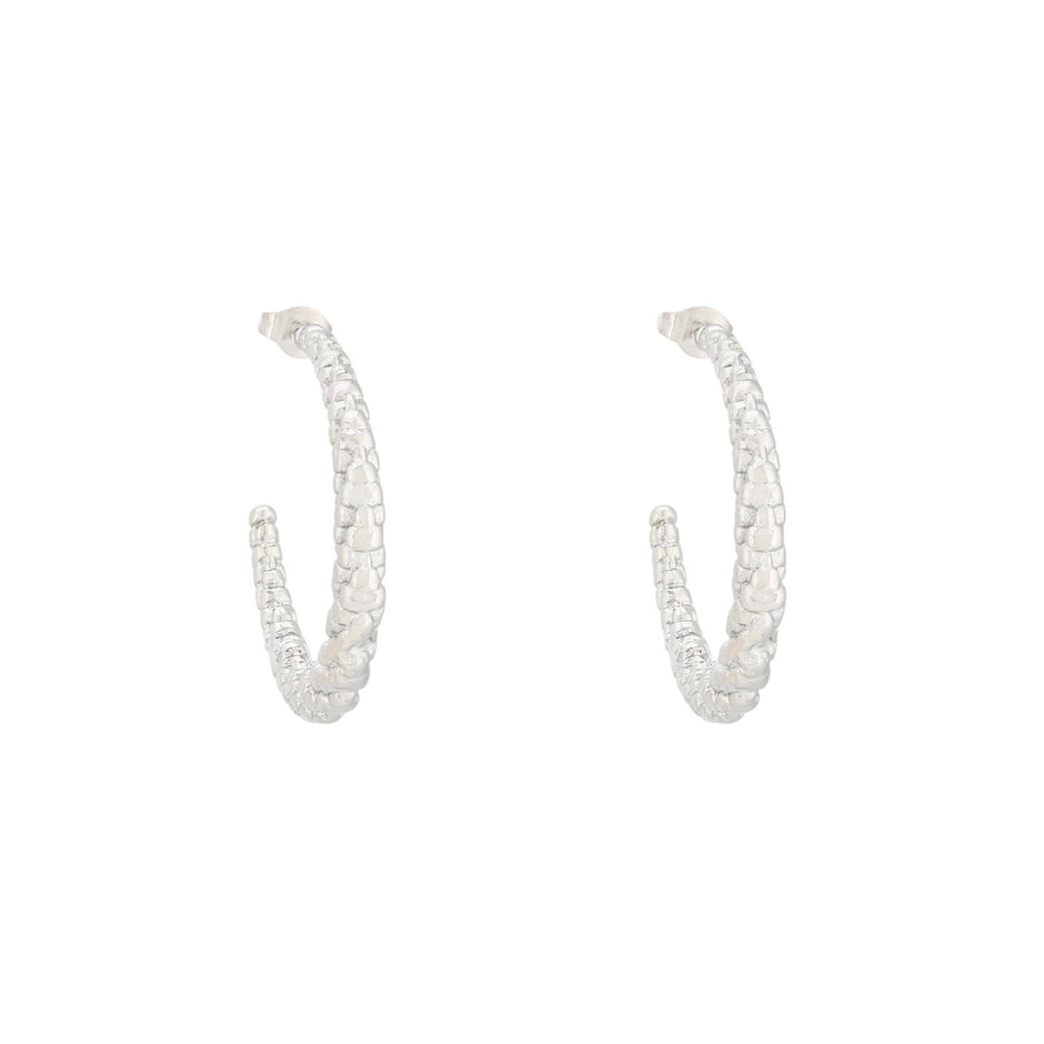 Anneaux Esmée en acier inoxydable avec texture