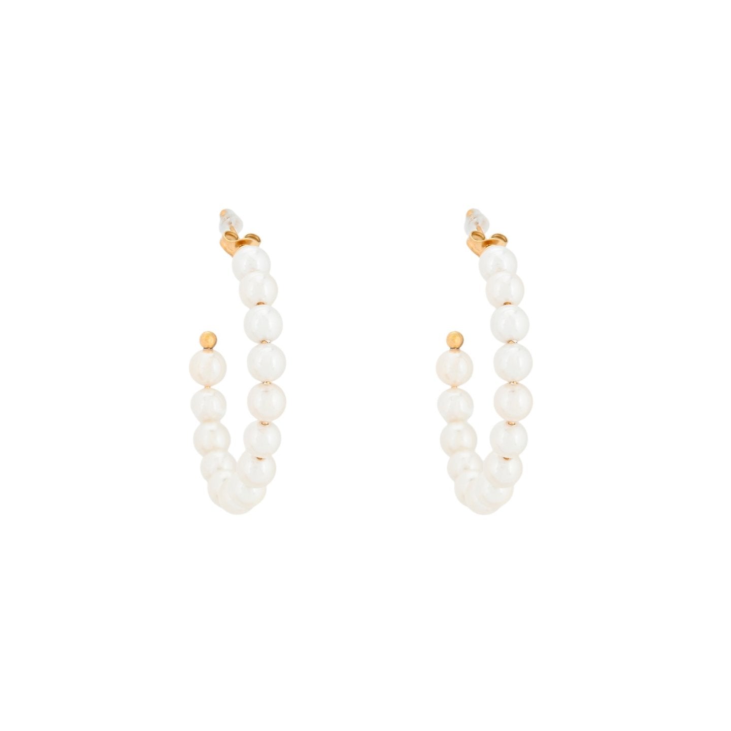 Anneaux Esmée en acier perle