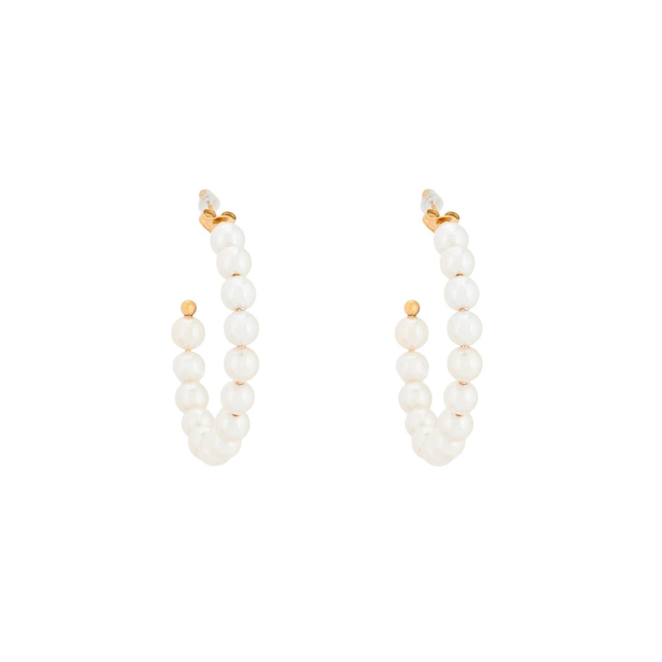 Anneaux Esmée en acier perle