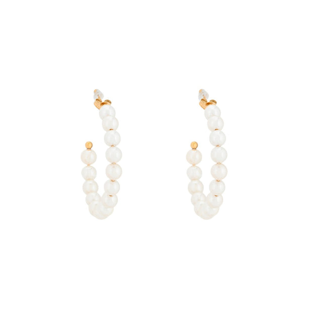 Anneaux Esmée en acier perle