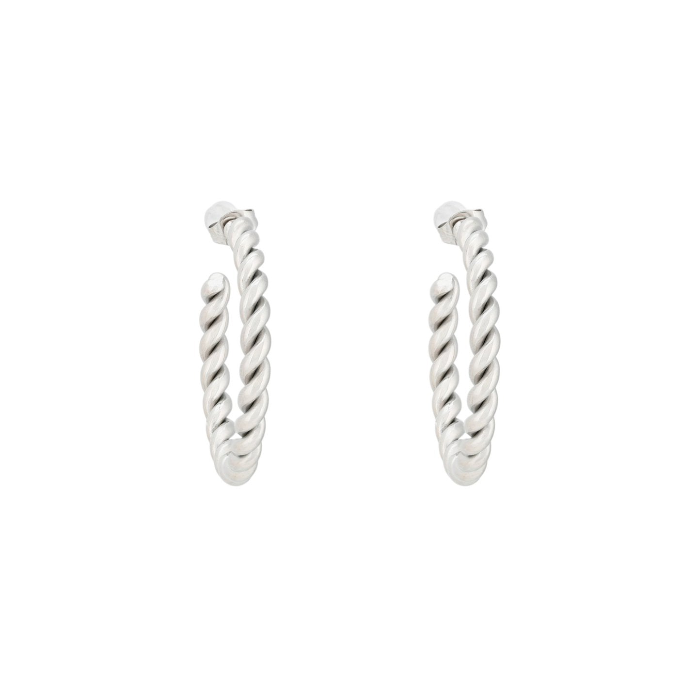 Anneaux Esmée en acier torsadé