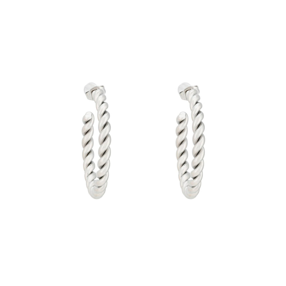 Anneaux Esmée en acier torsadé