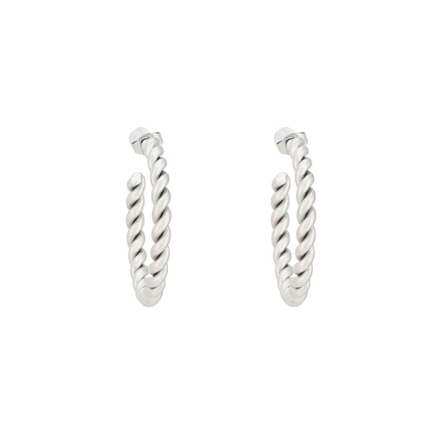 Anneaux Esmée en acier torsadé