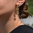 Boucles d'oreilles Esmée en acier suspendu avec cercles