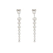 Boucles d'oreilles Alba en acier long boules