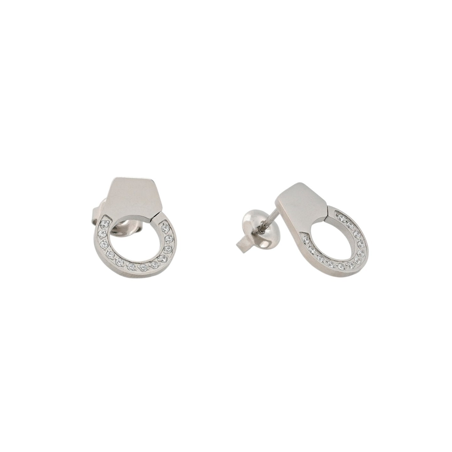 Boucles d'oreilles Alba en acier menottes